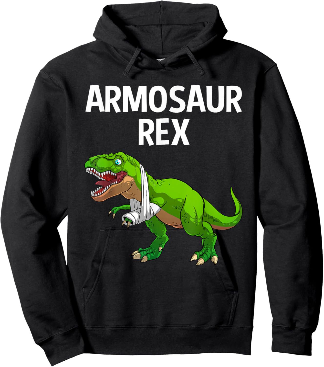 Cool Broken Arm Boy Kids Dinosaur Broke Bone Surgery Hoodie - Hoodie | Black
