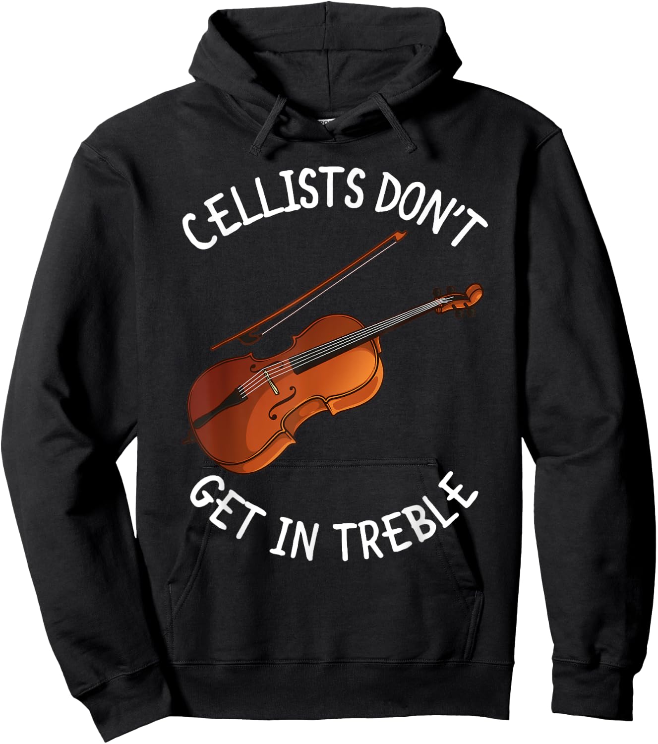 Best Cello Art Women Music Lover Musician Cellist Hoodie - Hoodie | Black