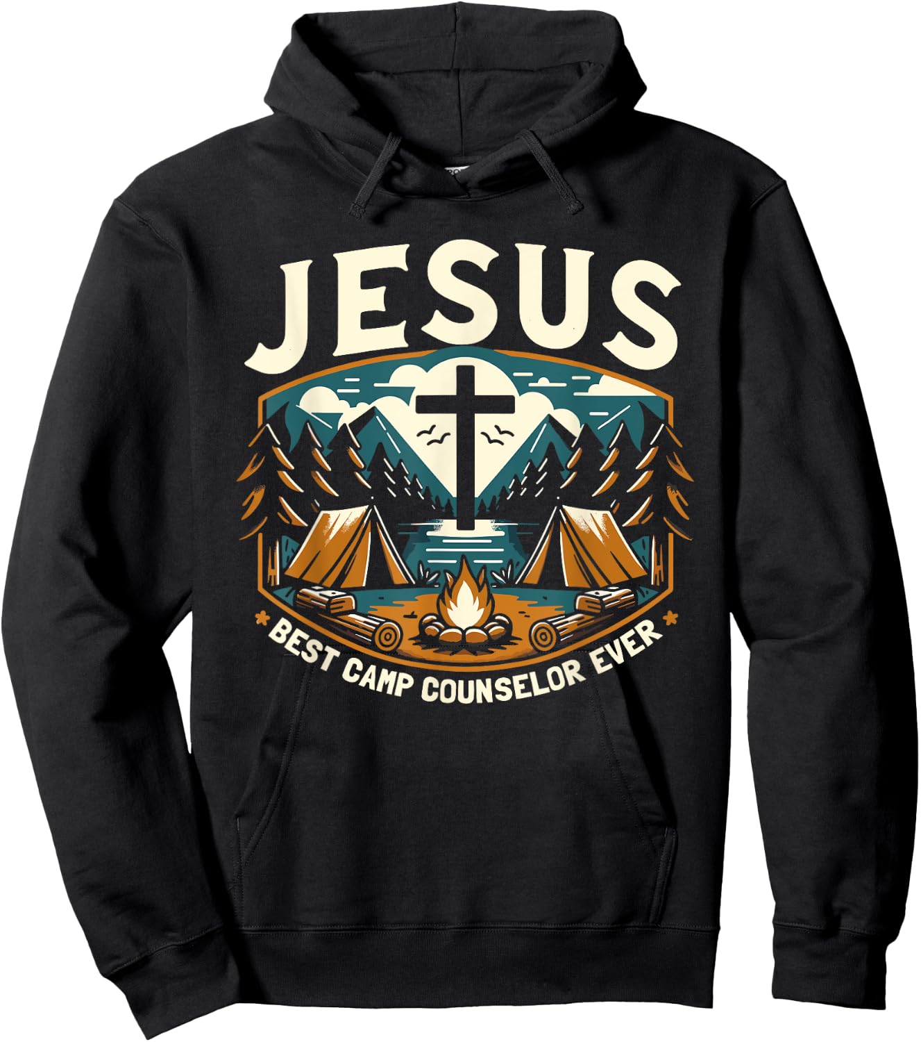 Jesus Best Camp Counselor Ever Church Camp Hoodie - Hoodie | Black
