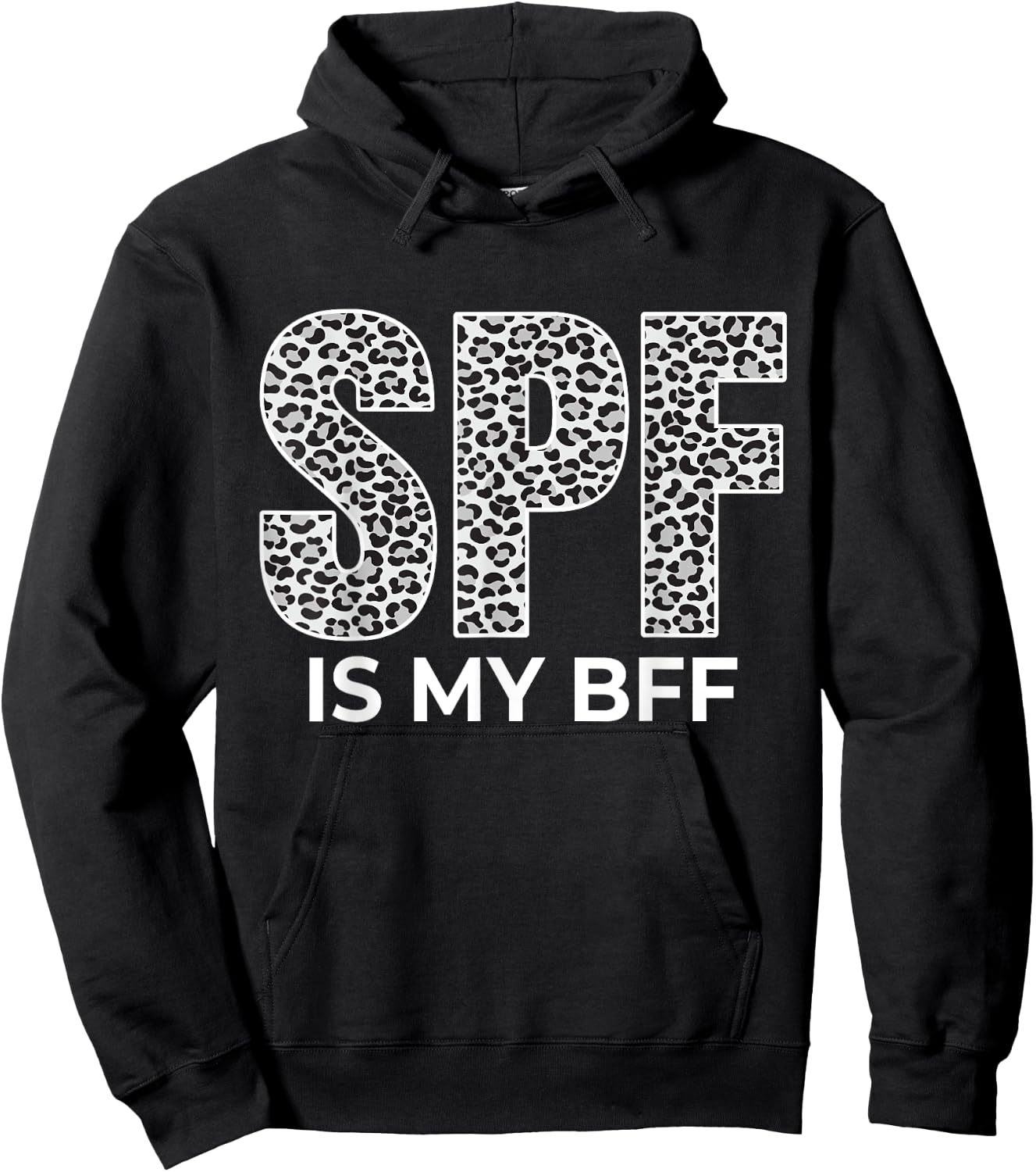 SPF Is My BFF Sunscreen Beautician Skincare SPF Hoodie - Hoodie | Black