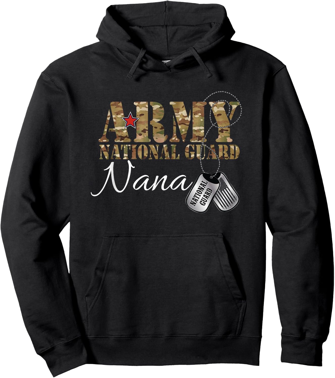 Army National Guard Nana Army National Guard Graduation Nana Hoodie - Hoodie | Black