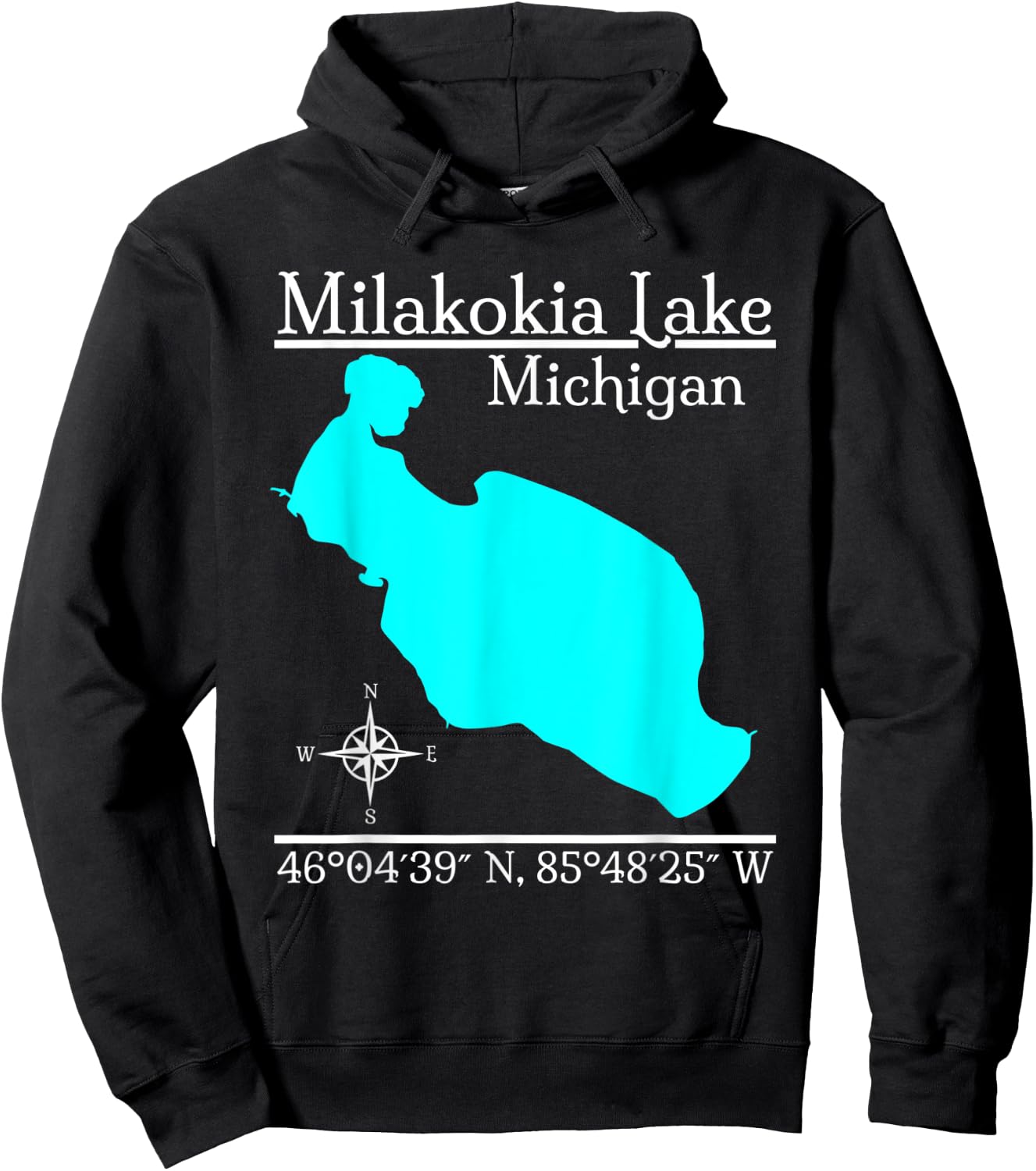 Milakokia Lake, Michigan Hoodie - Hoodie | Black