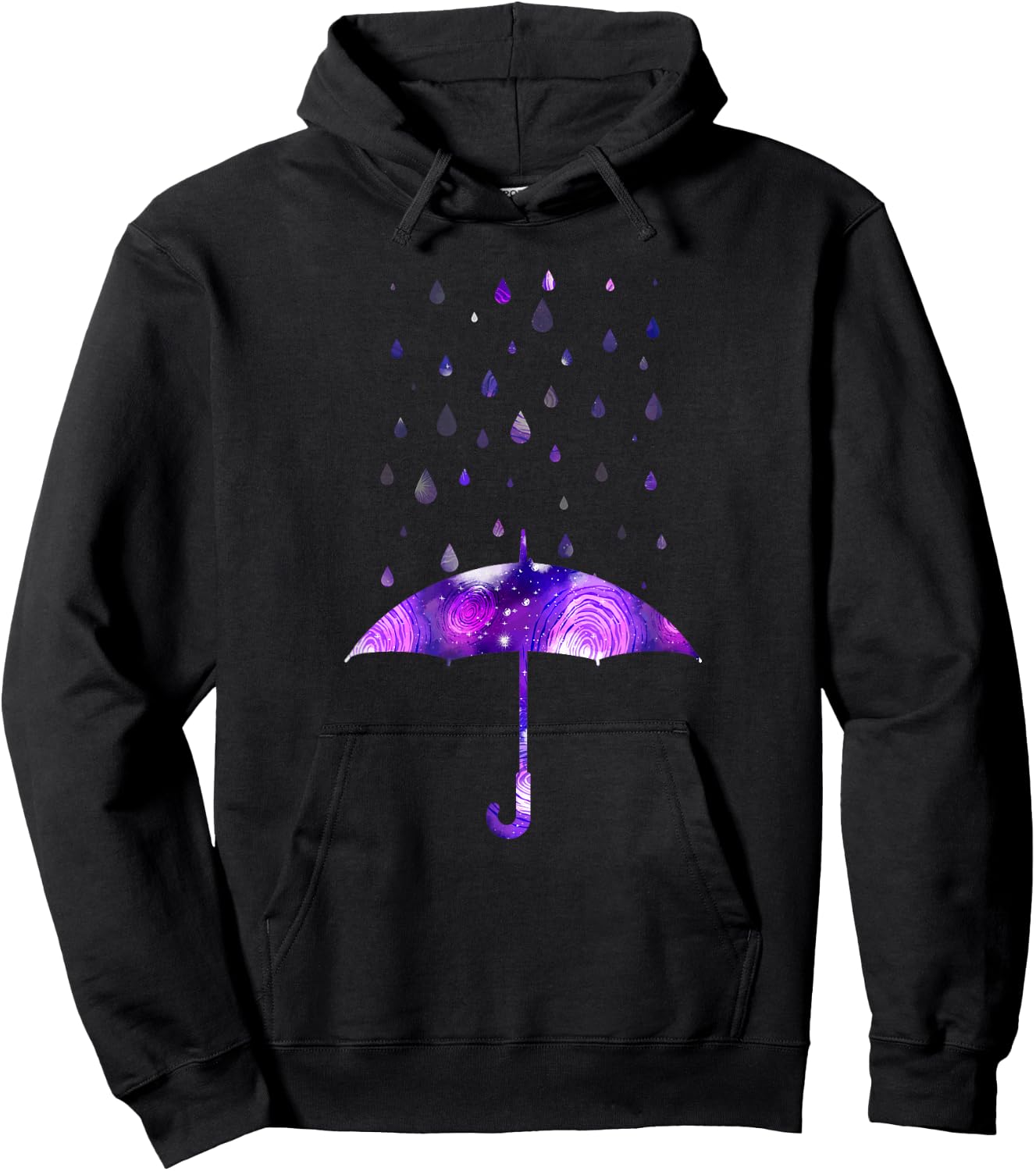 Umbrella Rain Purple For Violet Favorite Color Hoodie - Hoodie | Black