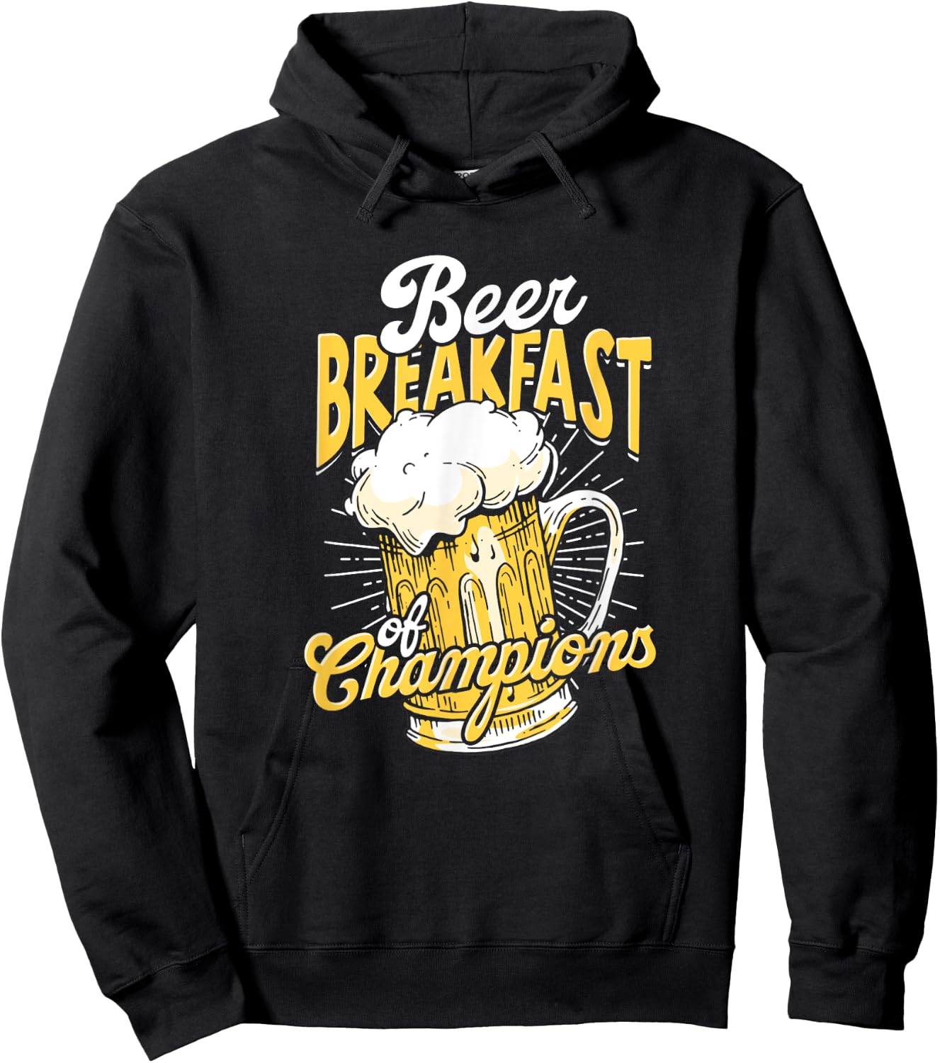 Beer Breakfast of champions - Breakfast Morning Beer Drinker Hoodie - Hoodie | Black