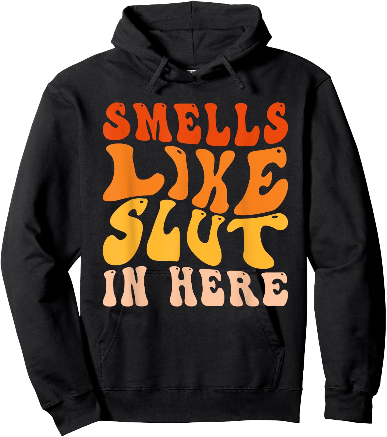 Funny Smells Like Slut In Here Humor Vintage For Adult Hoodie - Hoodie | Black