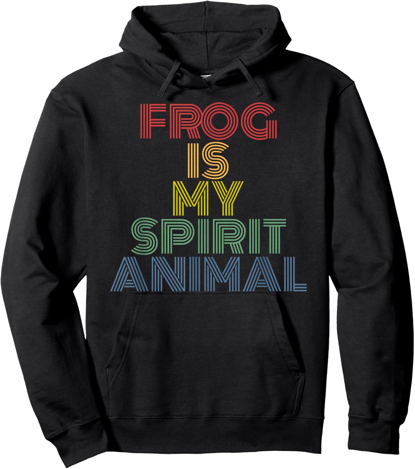Frog Is My Spirit Animal retro 70s vintage Hoodie - Hoodie | Black