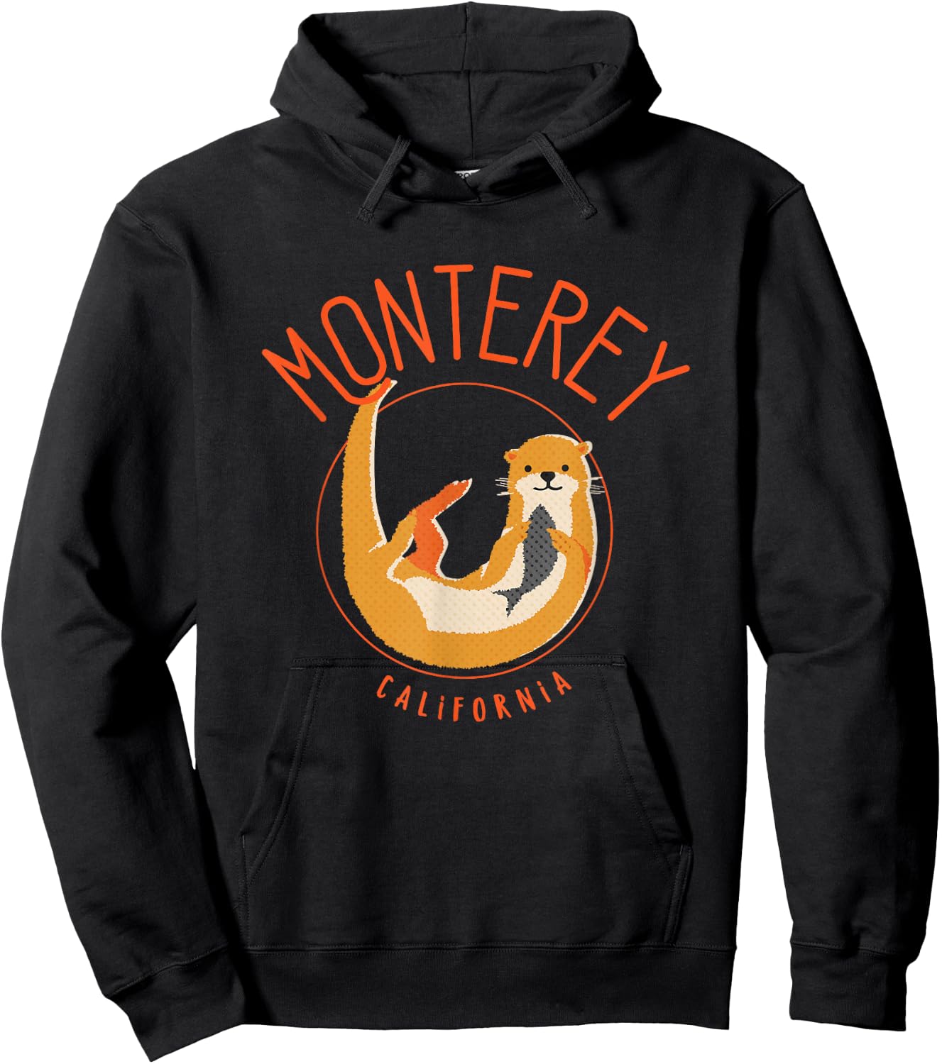 Monterey California Sea Otter design Hoodie - Hoodie | Black