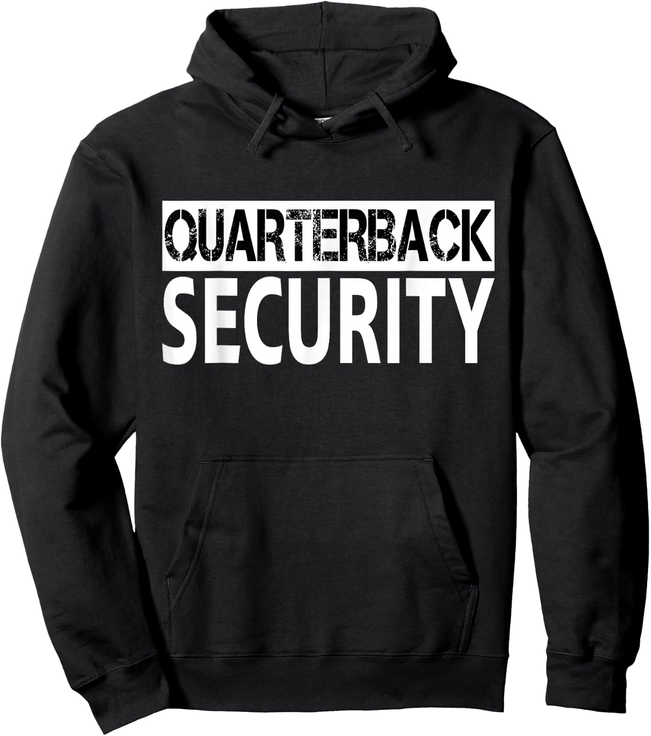 Funny American Football Offense Lineman Quarterback Security Hoodie - Hoodie | Black