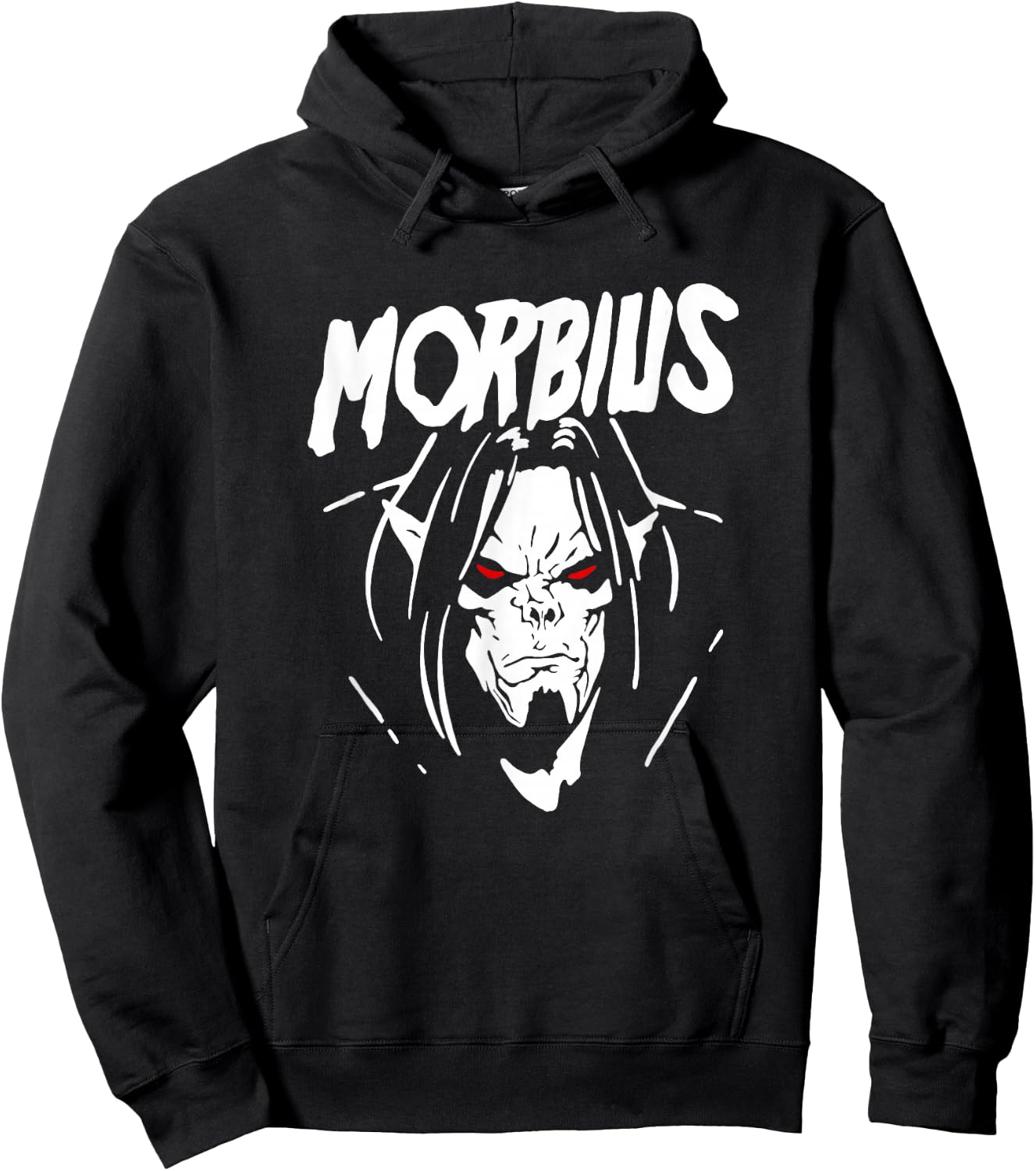 Marvel Comics Retro Classic Morbius Big Face Outline Hoodie - Hoodie | Black