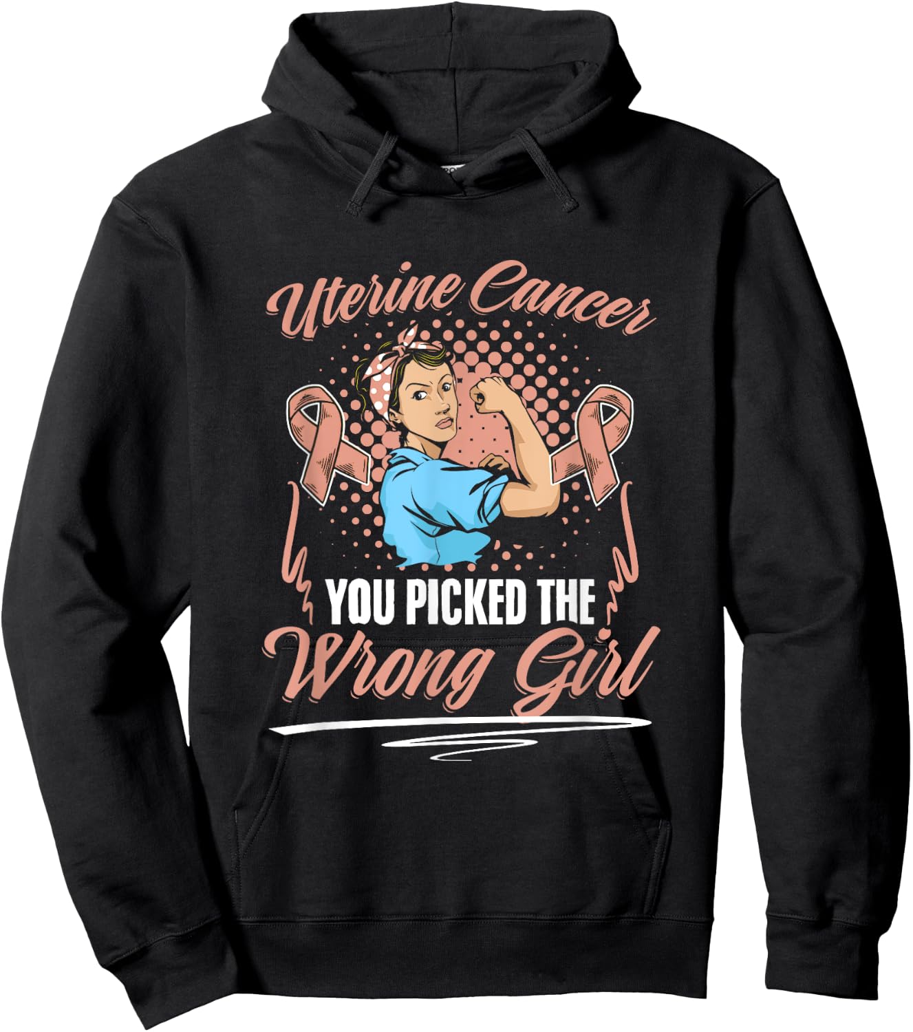 Picked Wrong Girl Endometrial Uterine Cancer Awareness Hoodie - Hoodie | Black