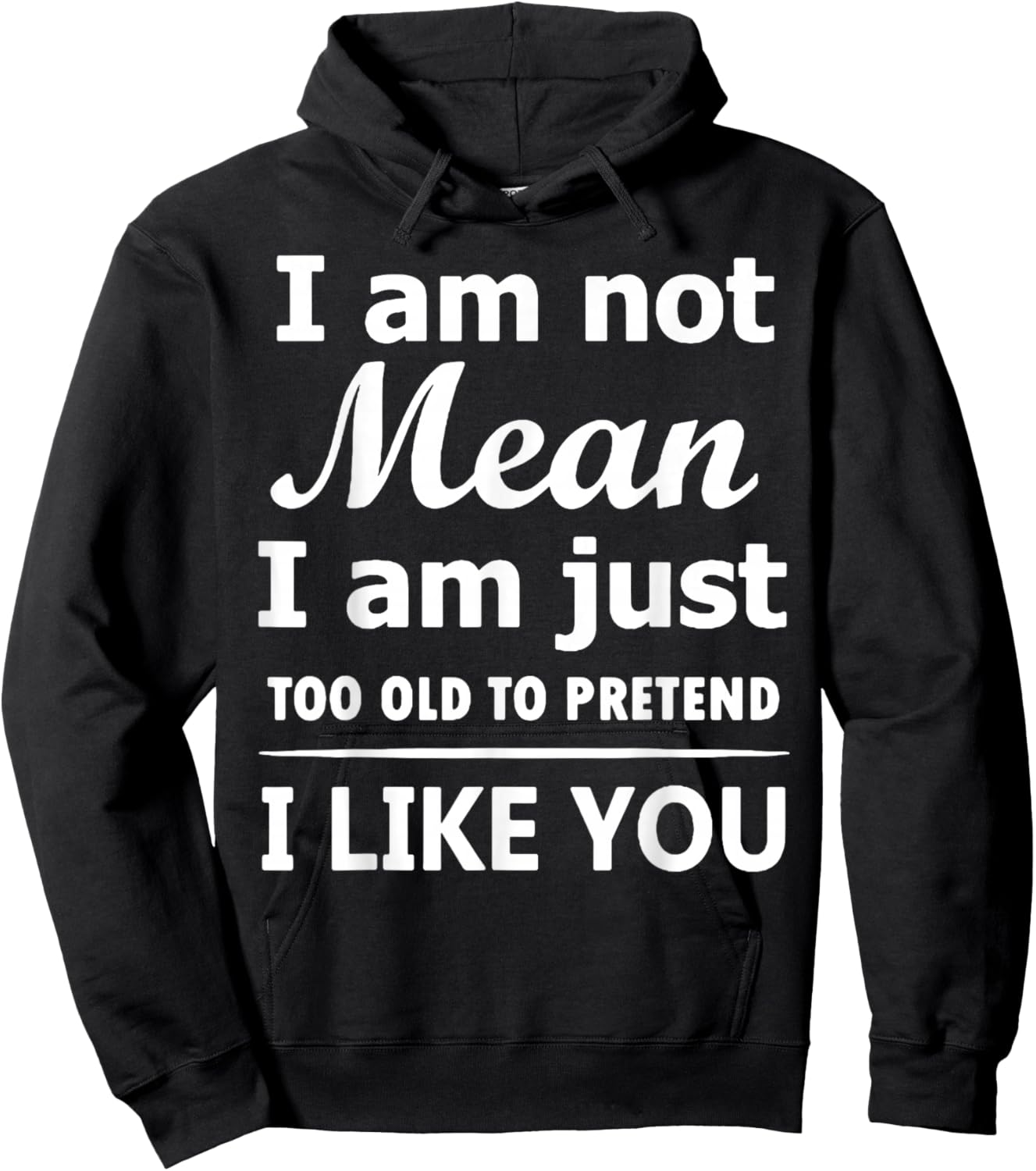 I Am Not Mean I Am Just Too Old to Pretend I Like You Hoodie - Hoodie | Black