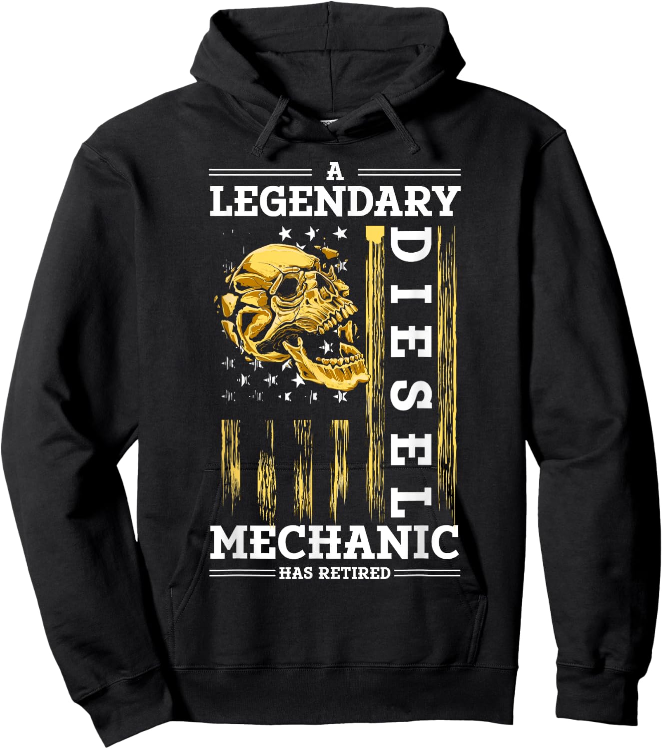 Retirement Retired Diesel Mechanic Hoodie - Hoodie | Black