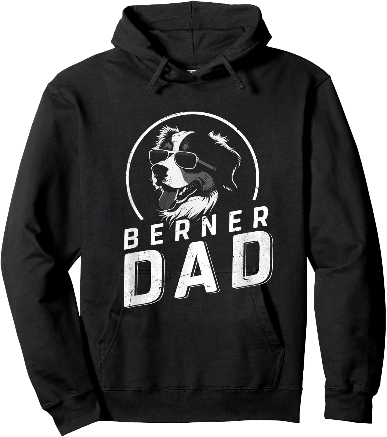 Berner Dad Dog Owner Gifts Men Funny Dog Dad Father's Day Hoodie - Hoodie | Black