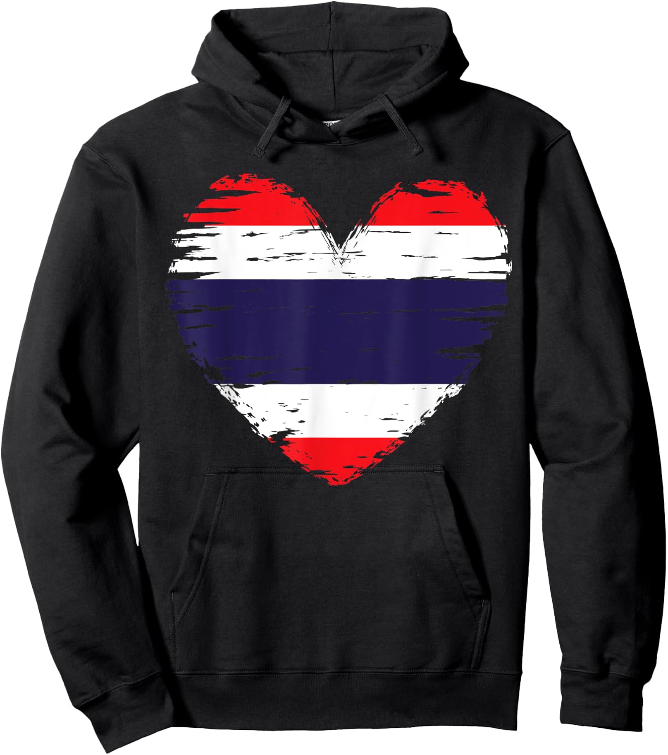 Thailand Heart Outfit - Thailand Heart Flag I love Thailand Hoodie - Hoodie | Black