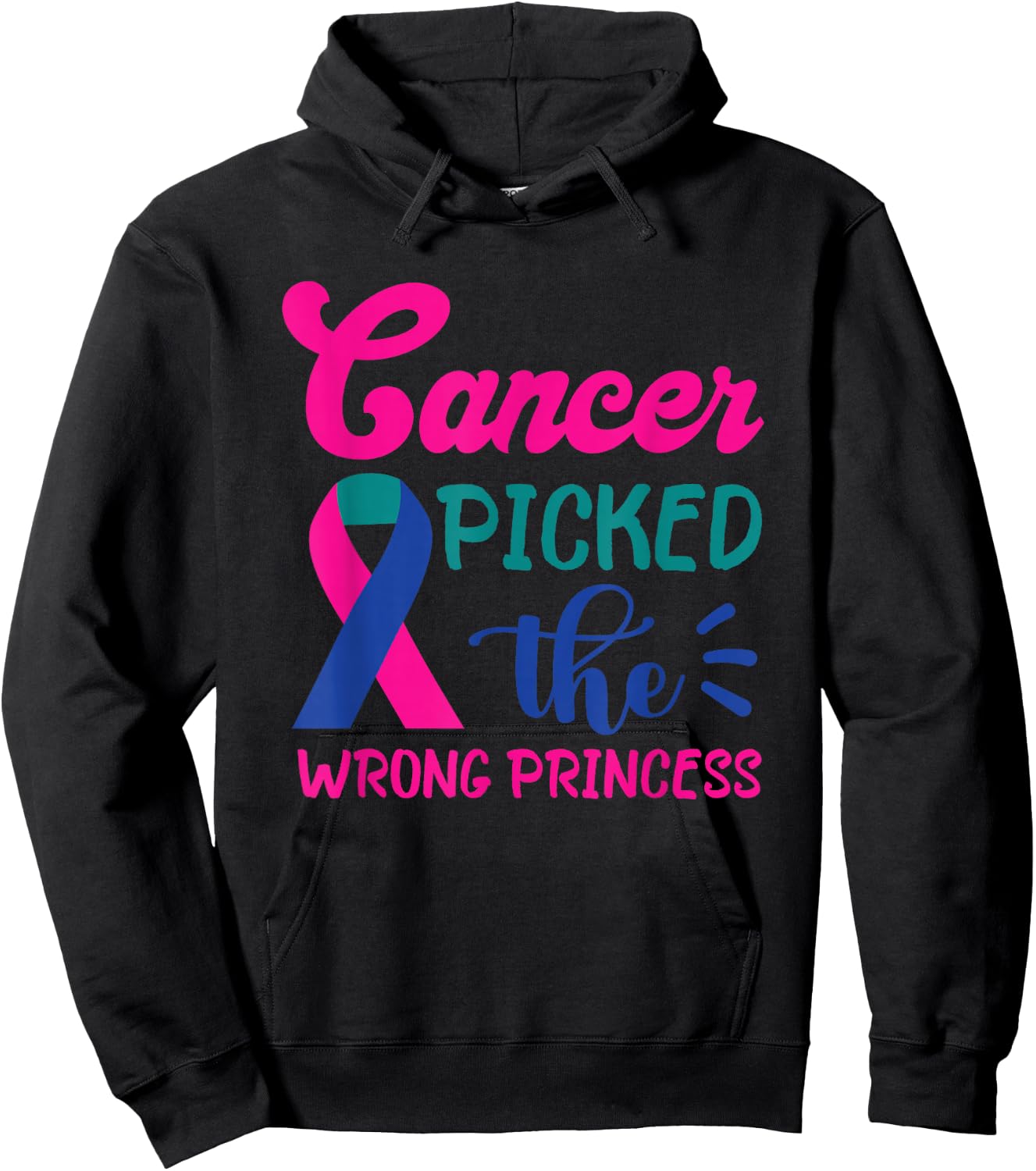 Thyroid Cancer Cancer Pick The Wrong Princess Thyroidectomy Hoodie - Hoodie | Black