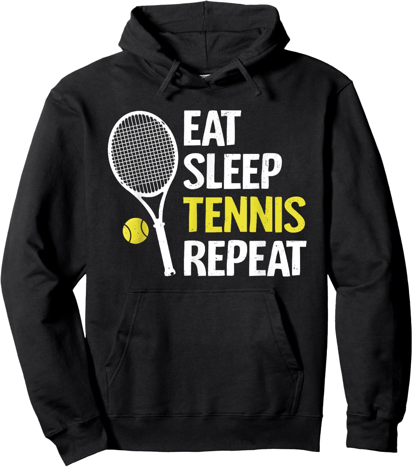 Eat Sleep Tennis Repeat Funny Tennis Player Men Boys Hoodie - Hoodie | Black