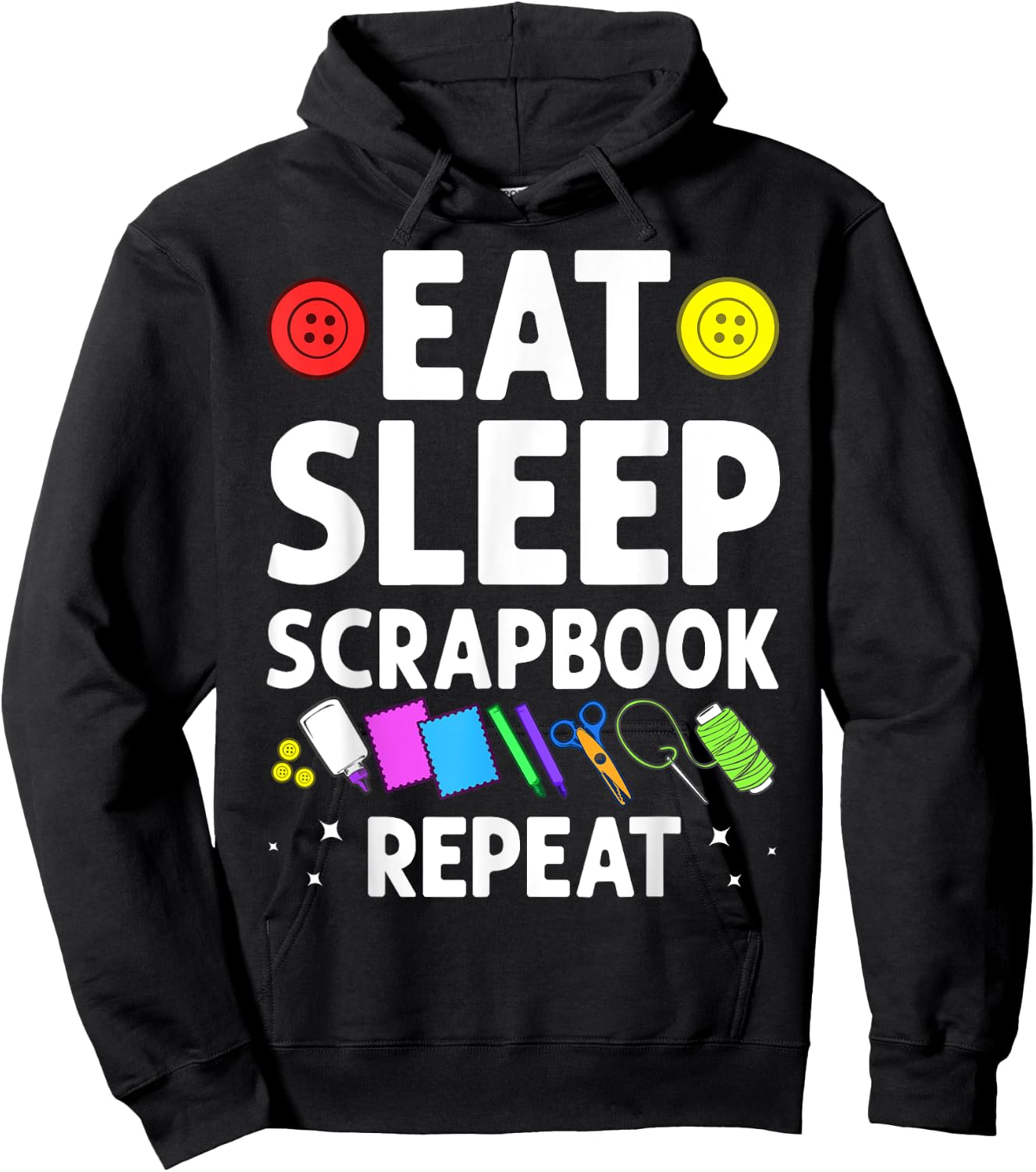 Funny Scrapbooking Gift Girls Crafty Scrapbookers Hoodie - Hoodie | Black