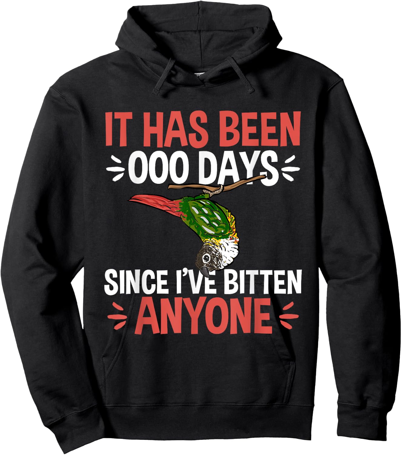 Green Cheek Conure Parrot Bird Conure Hoodie - Hoodie | Black