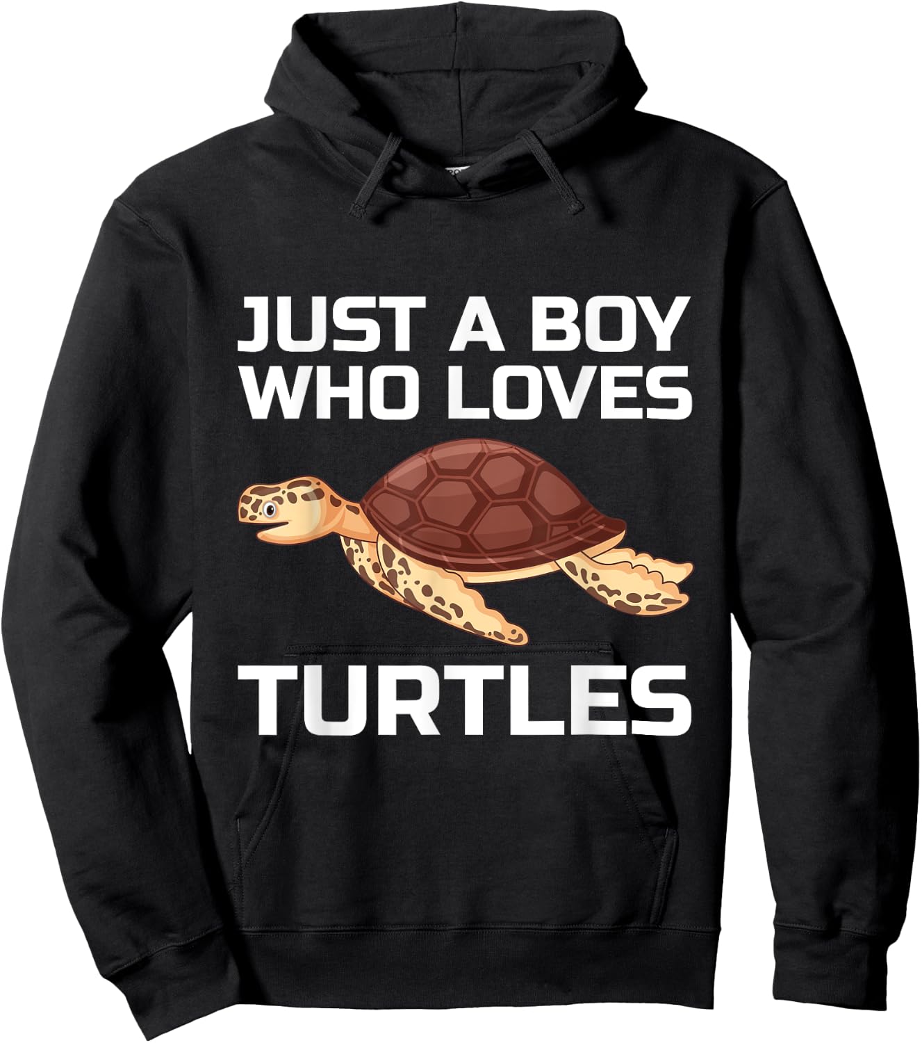 Funny Sea Turtles Design For Boys Kids Men Tortoise Lover Hoodie - Hoodie | Black
