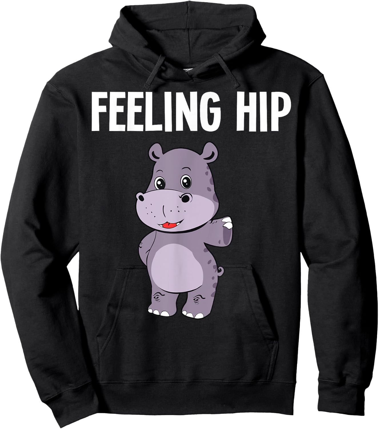 Funny Hippopotamus Designs For Kids Toddlers Hippo Lovers Hoodie - Hoodie | Black