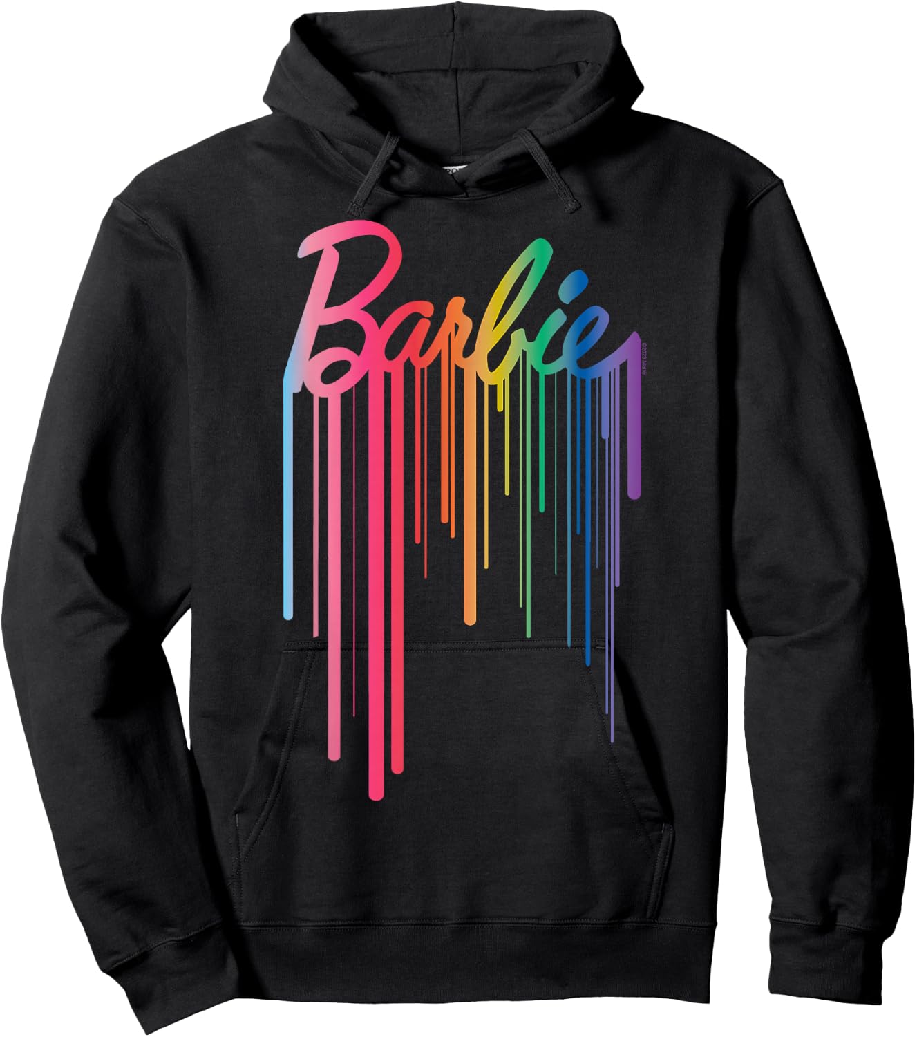 Barbie - Logo Rainbow Drip Hoodie - Hoodie | Black