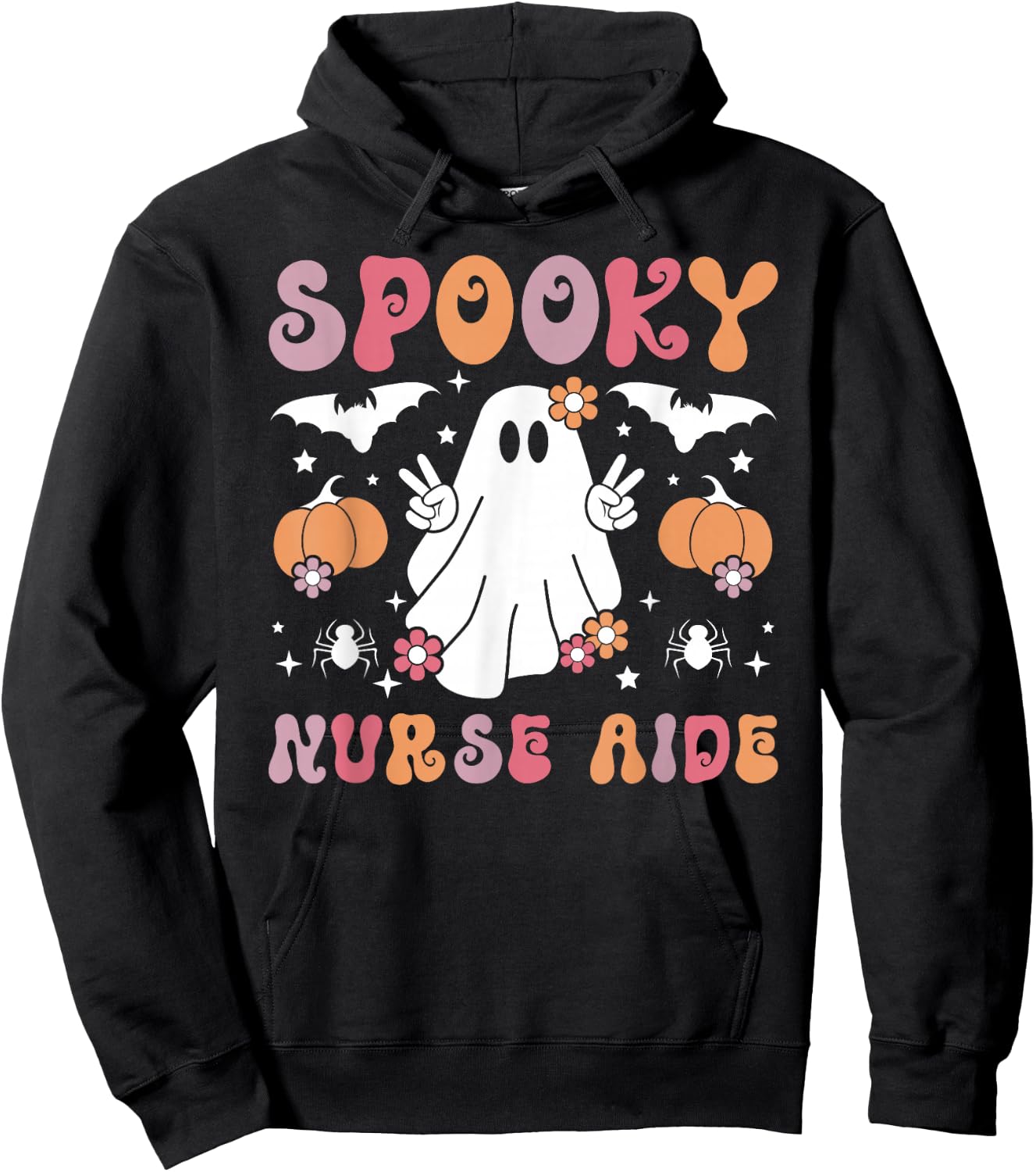 Spooky Nurse Aide Halloween Nursing Aides Hoodie - Hoodie | Black