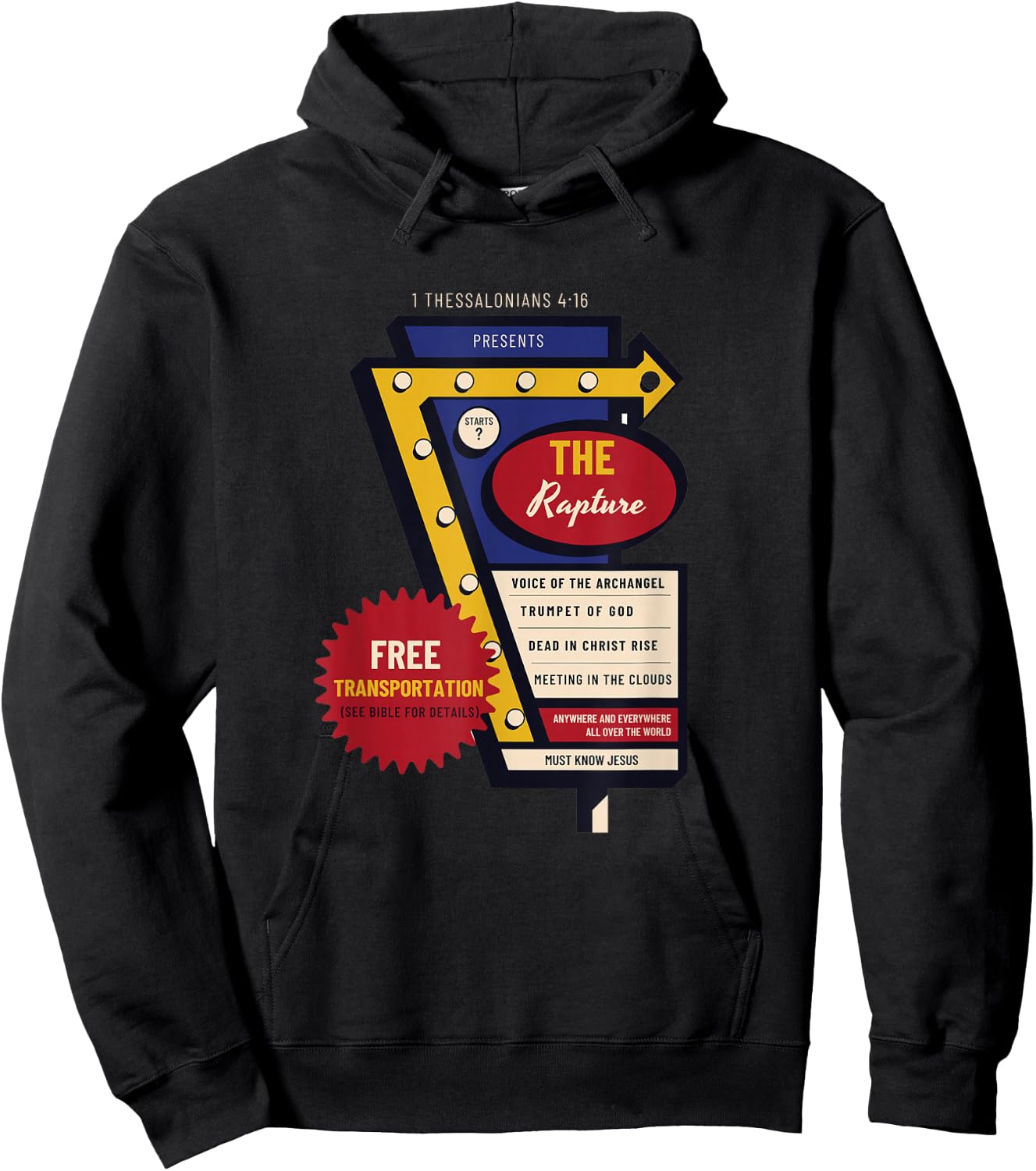 Jesus Is Coming Soon Funny Christian Rapture Bible Message Hoodie - Hoodie | Black
