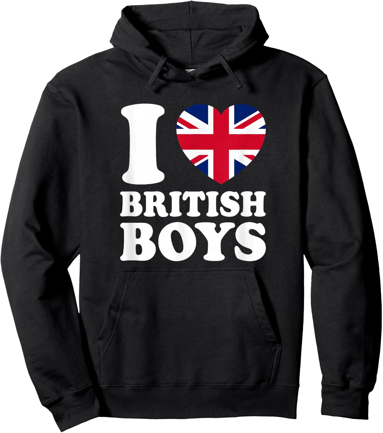 I Love British Boys Hoodie - Hoodie | Black