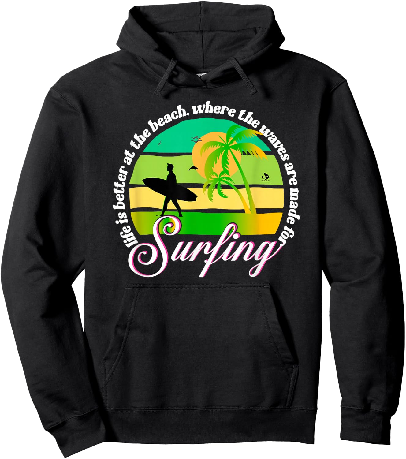Life is Better at The Beach Hoodie - Hoodie | Black