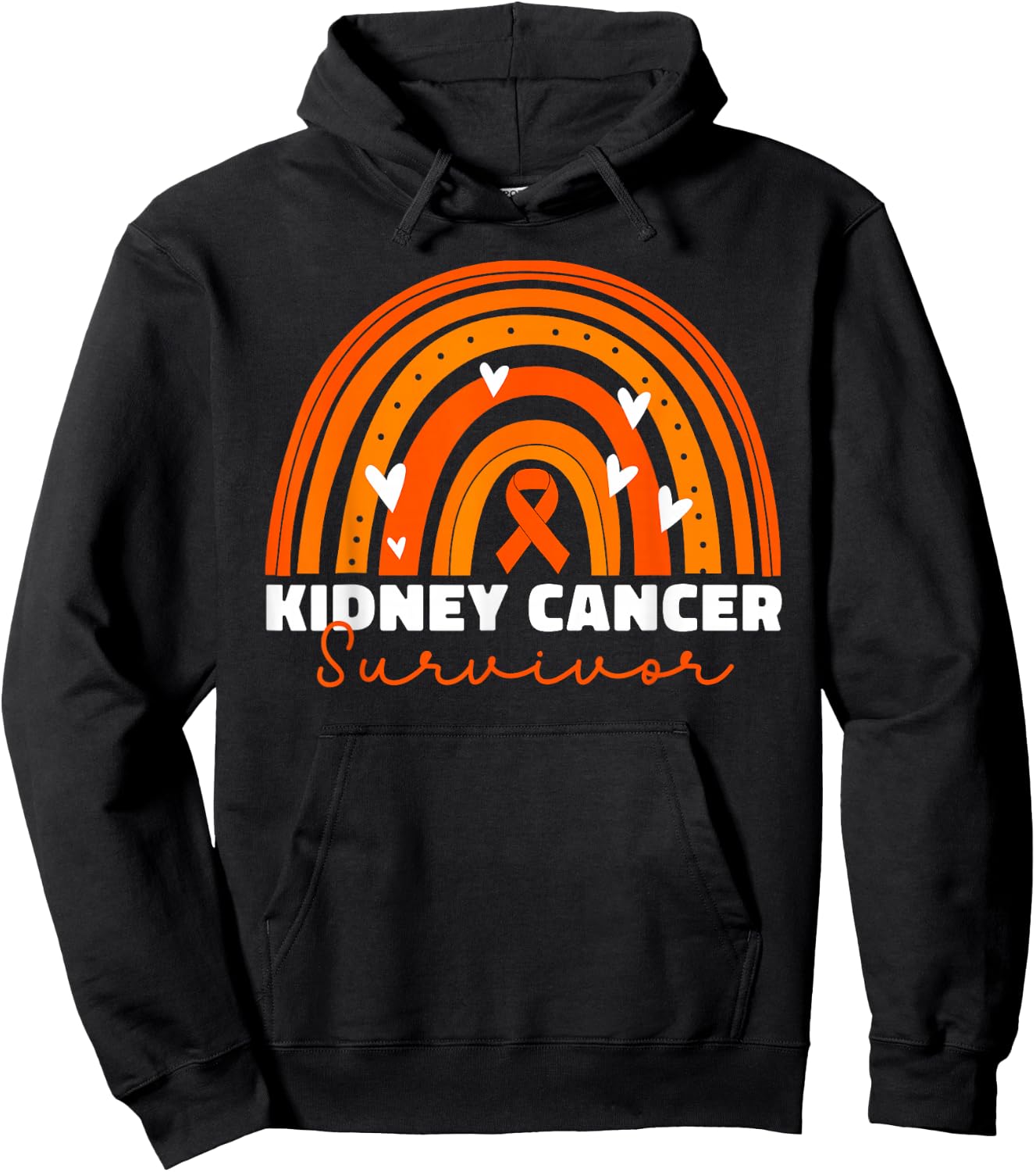 Kidney Cancer Survivor Women Ribbon Kidney Cancer Hoodie - Hoodie | Black