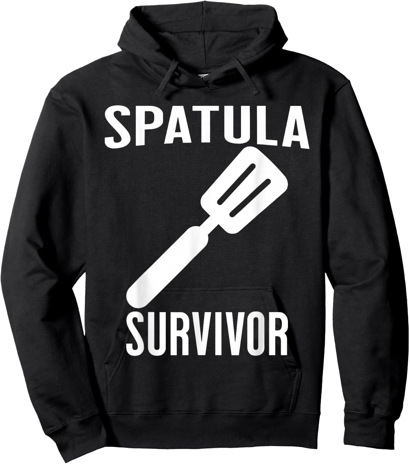 SPATULA SURVIVOR Funny Mother Family Retro Childhood Hoodie - Hoodie | Black