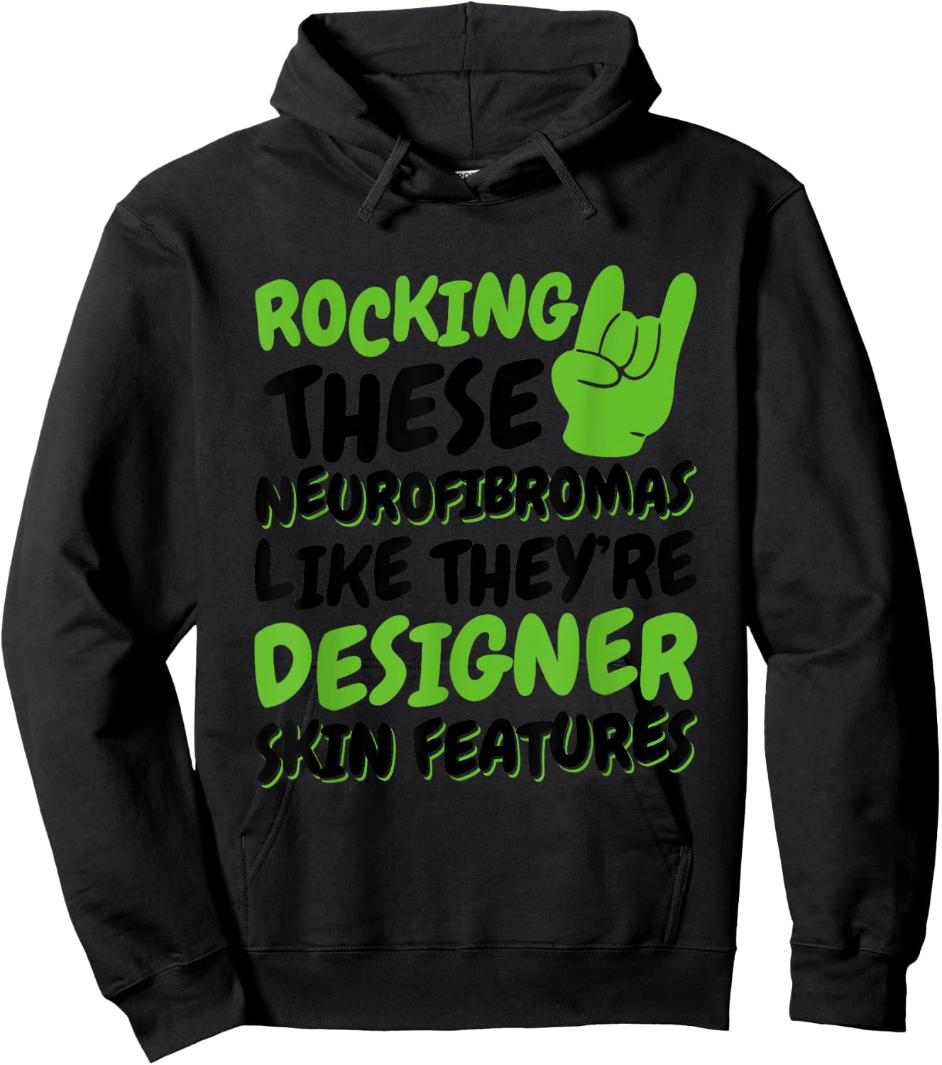 Rocking These Neurofibromas, Neurofibromatosis Warrior Hoodie - Hoodie | Black