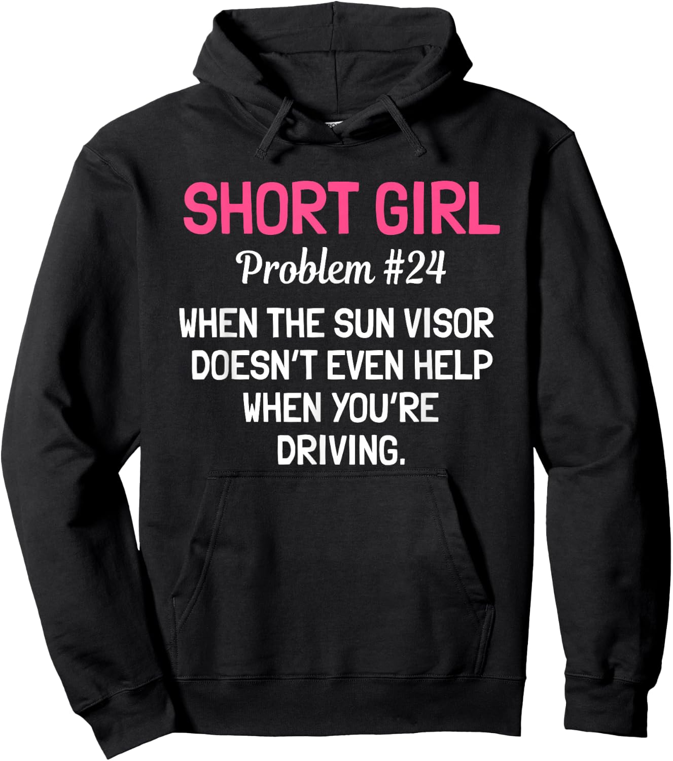 Short Girls Women Problem Slim Petite Thin Lady Hoodie - Hoodie | Black