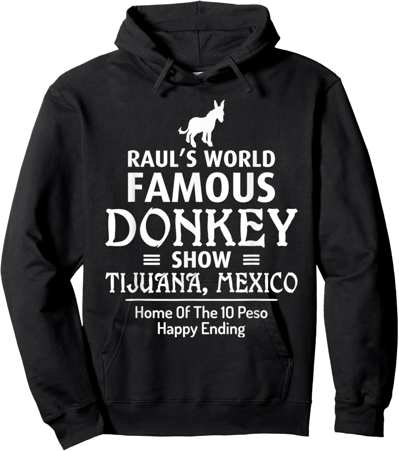 Tijuana Donkey Show Funny Retro 80's Hoodie - Hoodie | Black