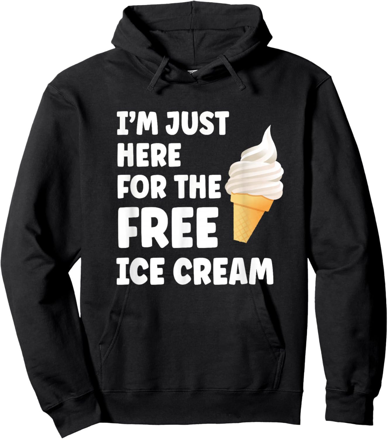 I'm Just Here for The Free Ice Cream Funny Cruise 2025 Hoodie - Hoodie | Black