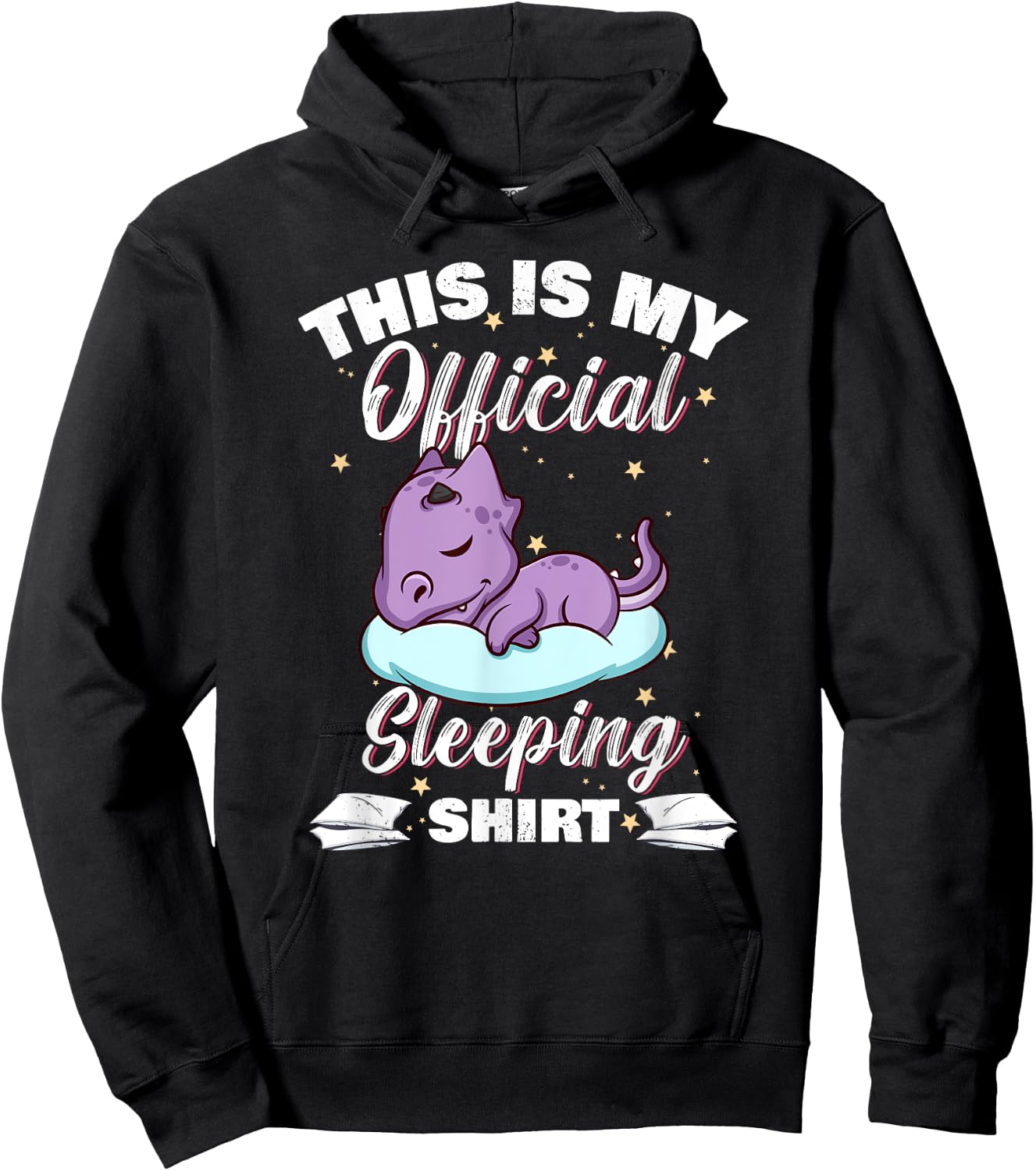 Tired Cute Dragon This Is My Official Sleeping Hoodie - Hoodie | Black