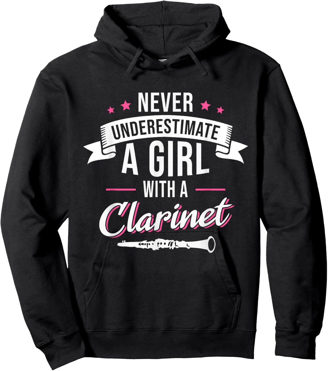 Clarinetist Never Underestimate A Girl With A Clarinet Hoodie - Hoodie | Black