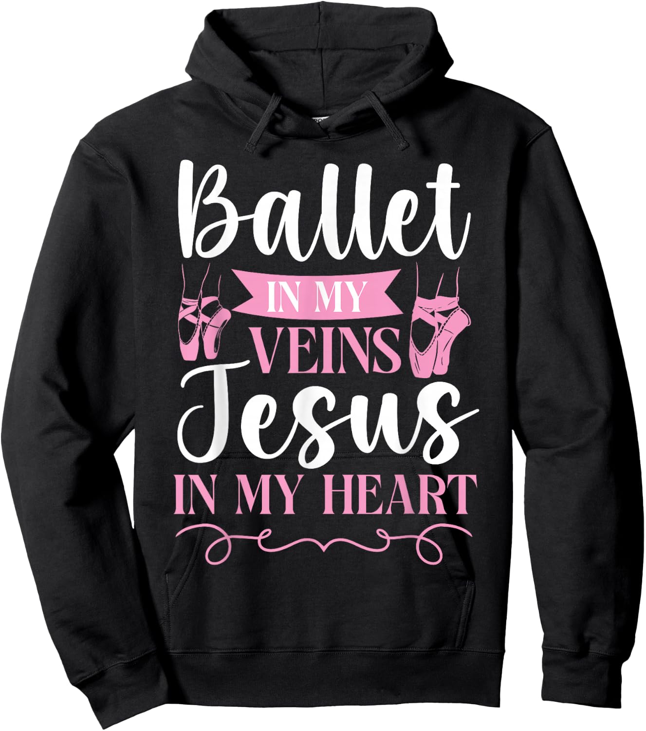 Ballet Dancer Dance Girl Ballerina Jesus Faith Christian Hoodie - Hoodie | Black