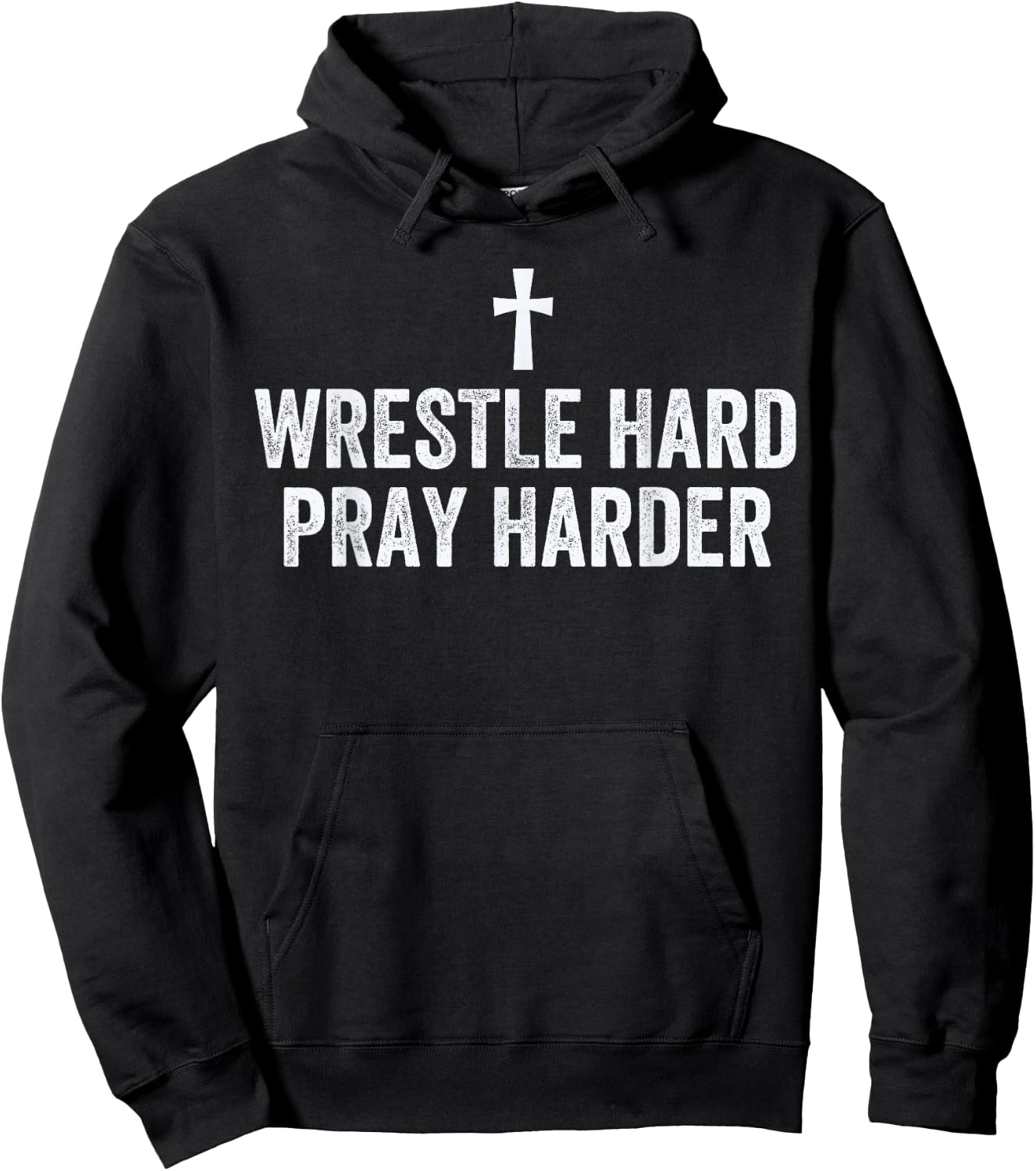 Christian Wrestling, Wrestle Hard, Christian Wrestling Hoodie - Hoodie | Black