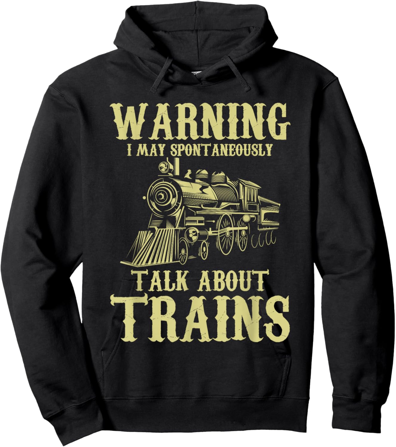 Warning I May Spontaneously Talk About Trains - Model Trains Hoodie - Hoodie | Black