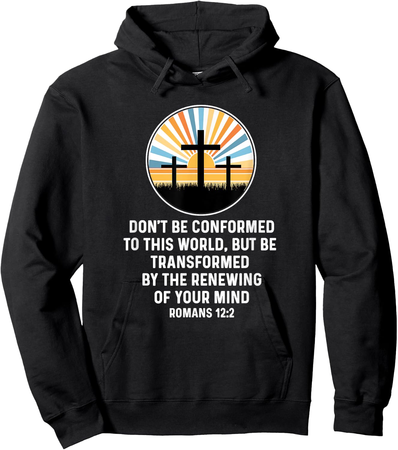 Romans 12:2 12 2 God Jesus Religious Quote Christian Salty Hoodie - Hoodie | Black