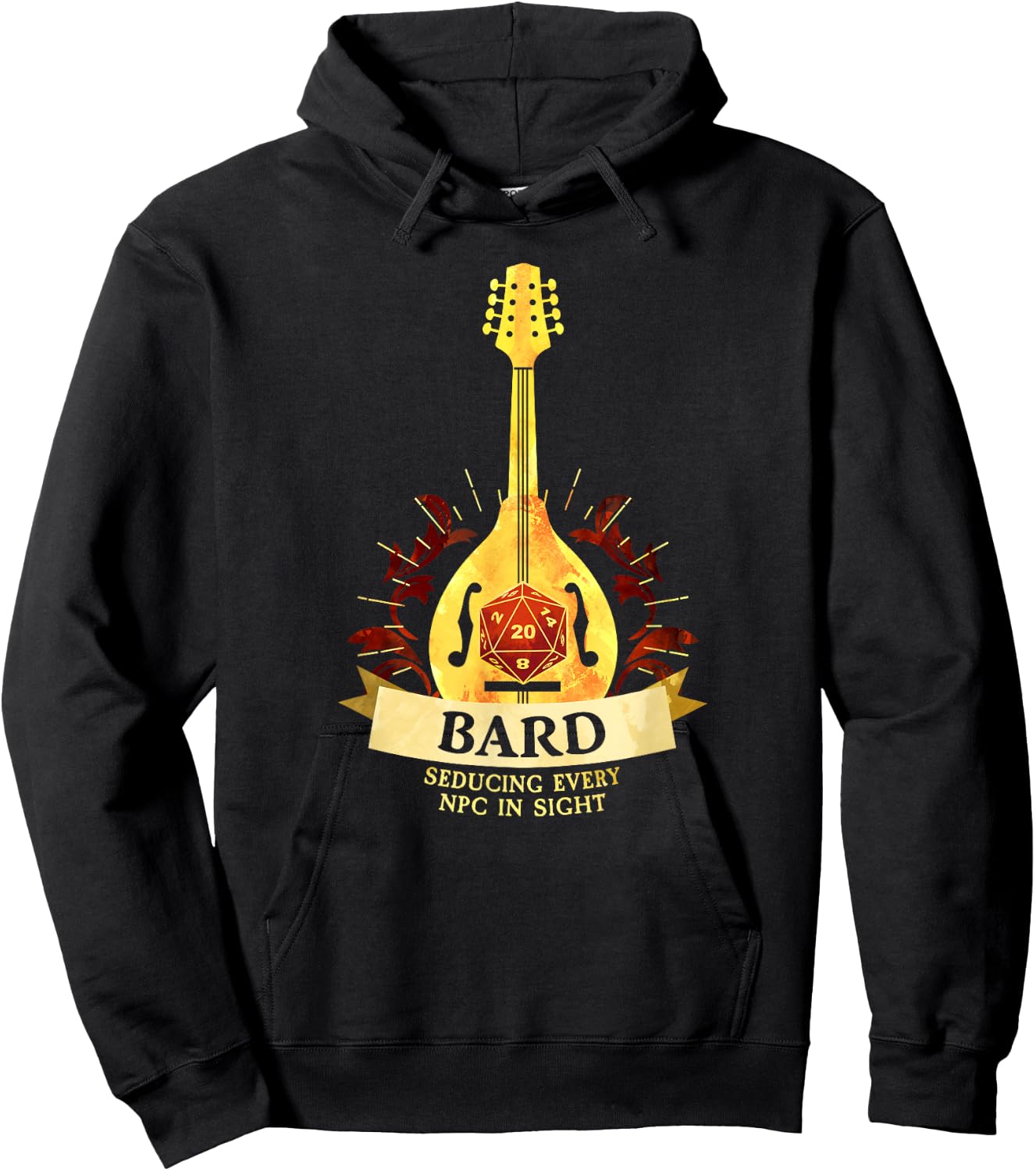 Bard Fantasy RPG TRPG Gamer Class Hoodie - Hoodie | Black