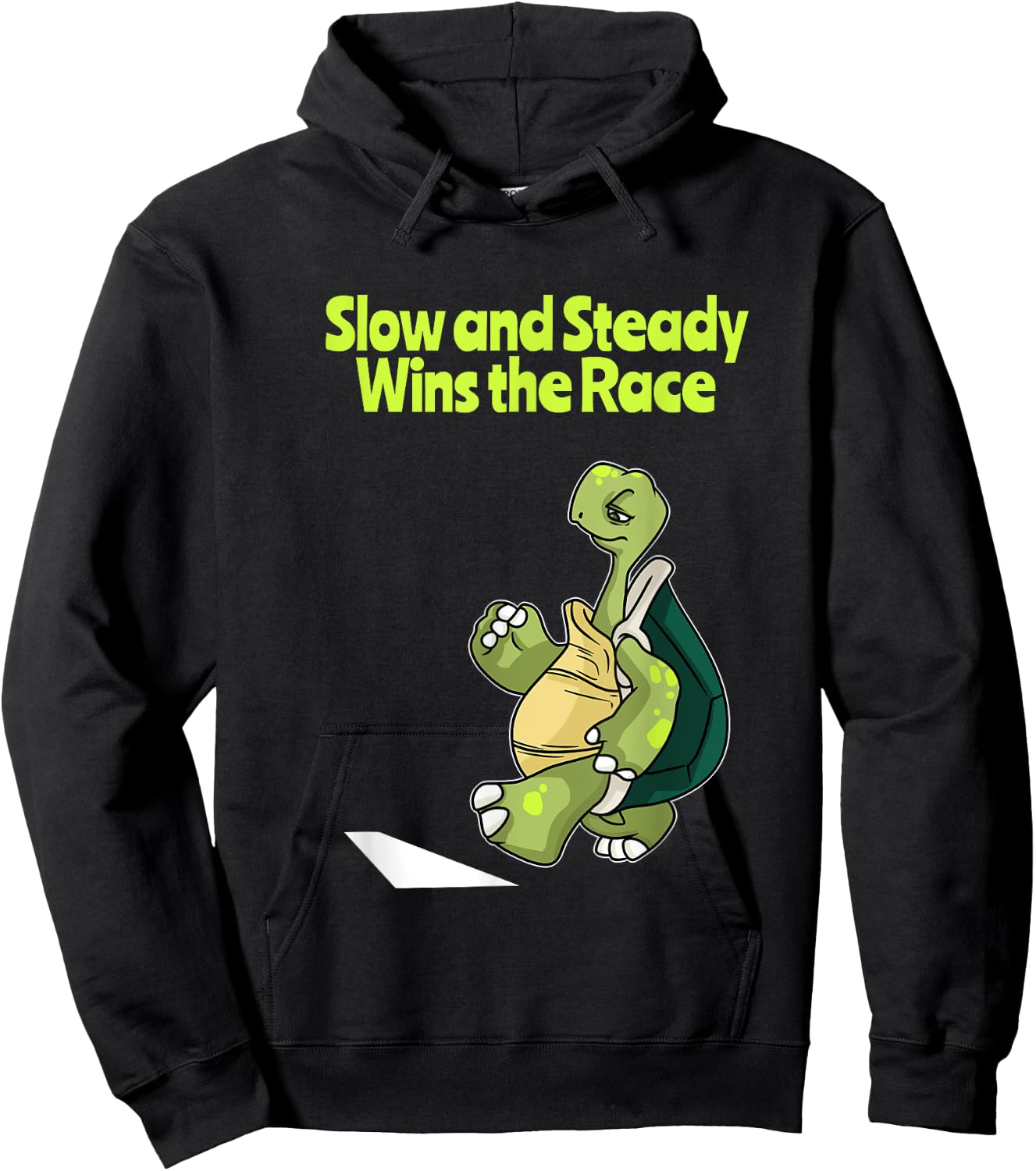 Slow And Steady Wins The Race Turtle Hoodie - Hoodie | Black