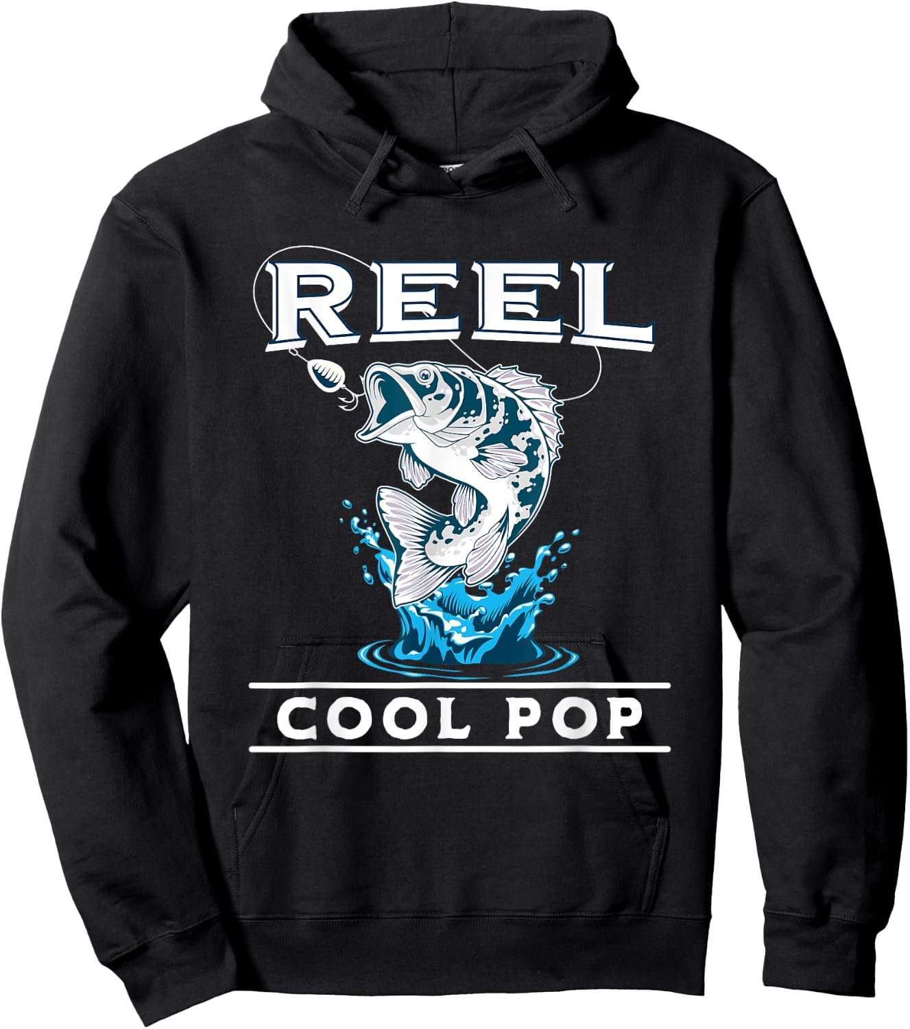 Fishing Reel Cool Pop Father’s day For Fisherman Dad Hoodie - Hoodie | Black
