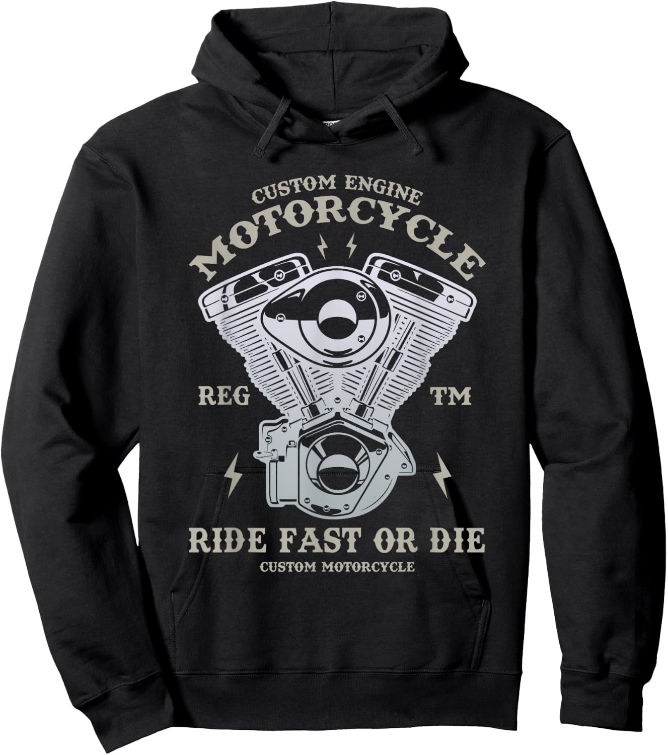 Motorcycle | Funny Motorcycle Hoodie - Hoodie | Black