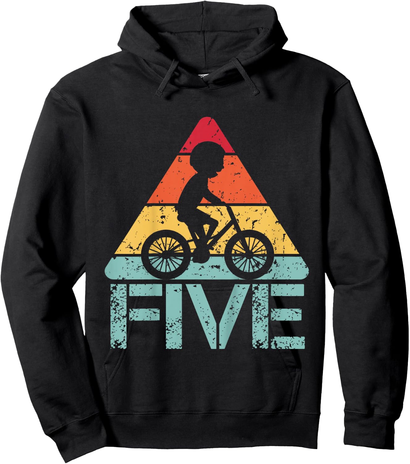 Cyclist Five Birthday Cycling 5th 5 Year Old Bike Birthday Hoodie - Hoodie | Black