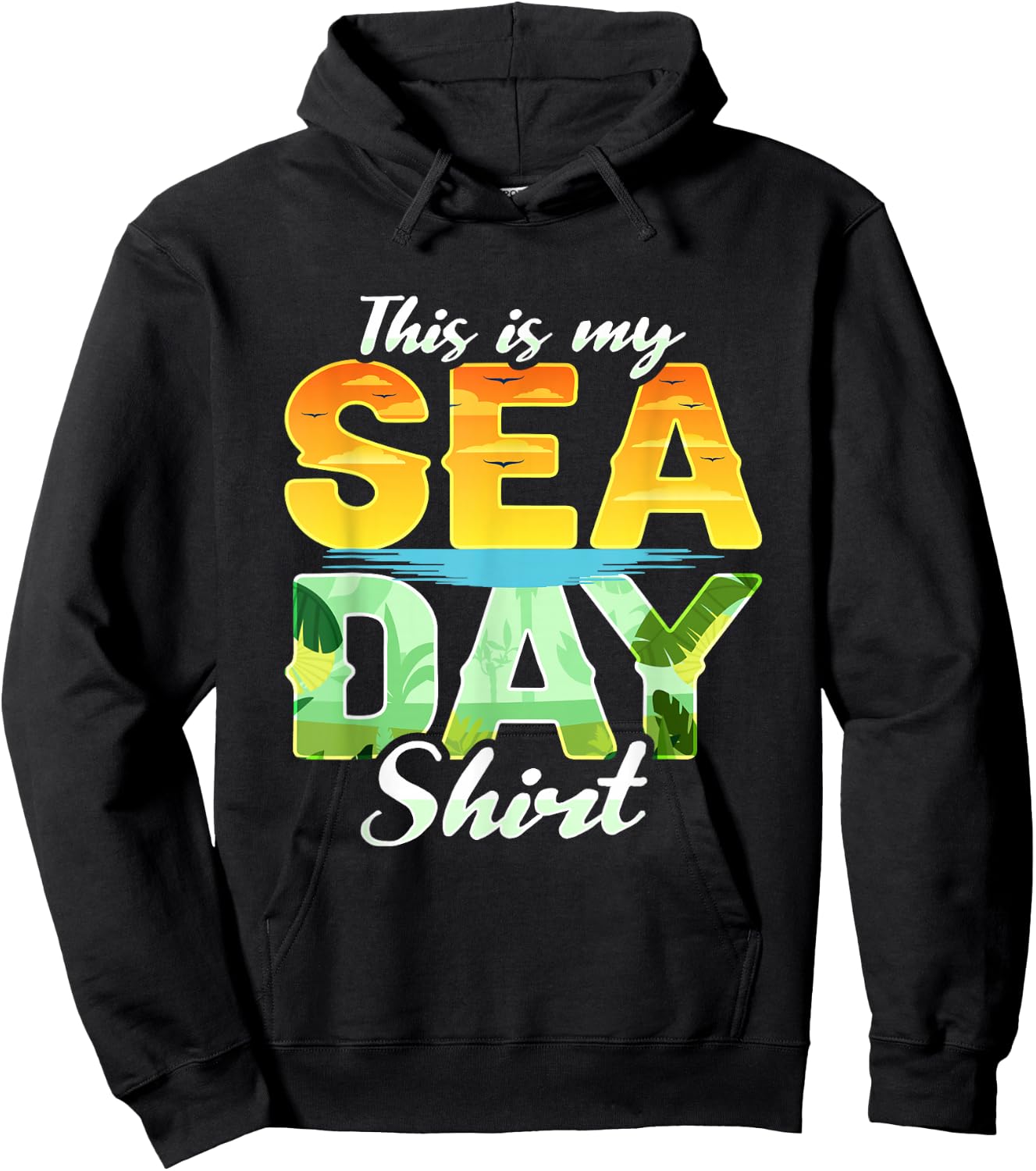 This Is My Sea Day Cruise Family Matching Cruising Hoodie - Hoodie | Black