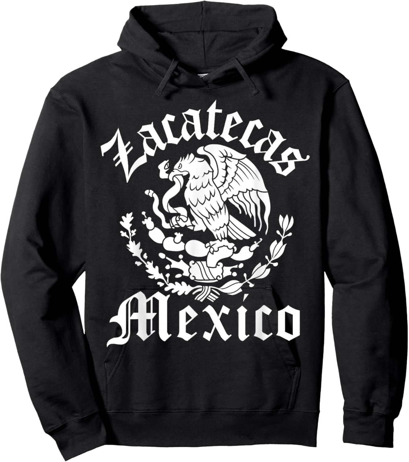 Zacatecas with Mexican Emblem Zacatecas Hoodie - Hoodie | Black