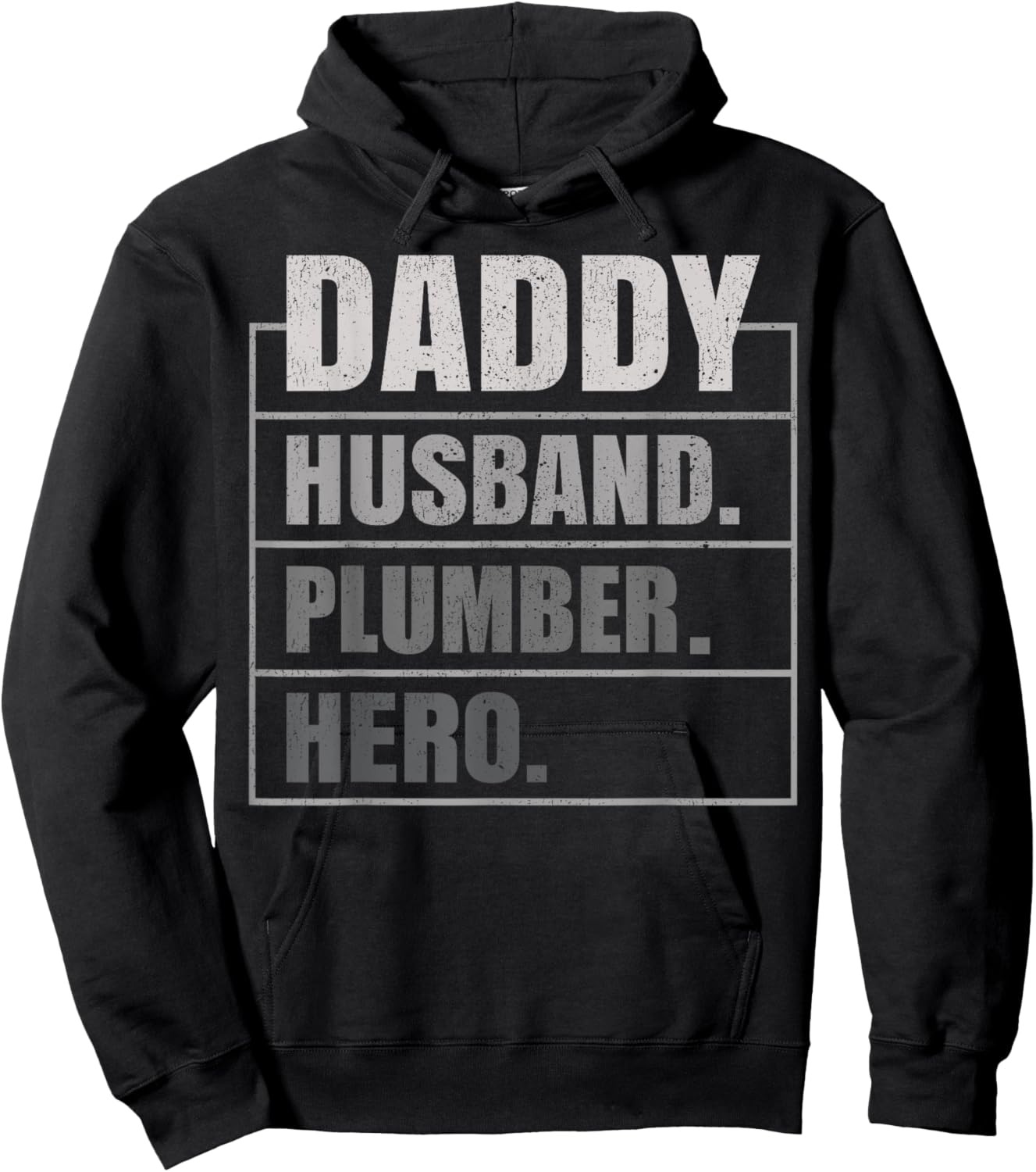 Daddy Husband Plumber Hero Father's Day Hoodie - Hoodie | Black