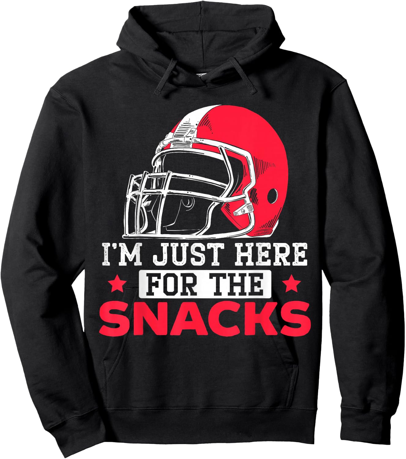 I'm Just Here For The Snacks Fantasy Football Game League Hoodie - Hoodie | Black